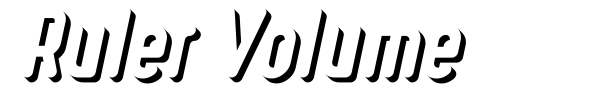 Ruler Volume font preview